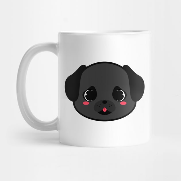 Cute Black Pug by alien3287